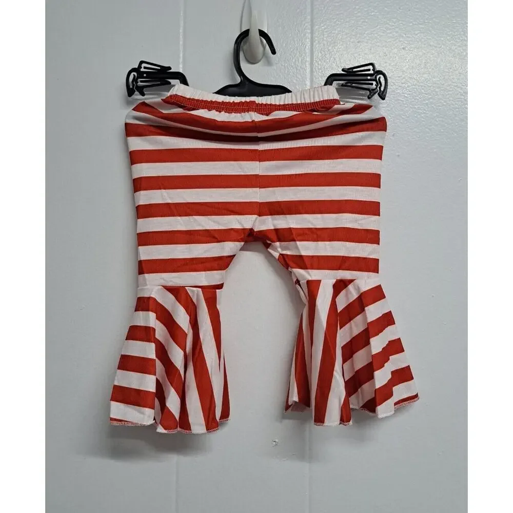 Baby Girl Christmas Outfit Long‎ Sleeve Santa Baby Tops Bell-bottoms pants 3-6M